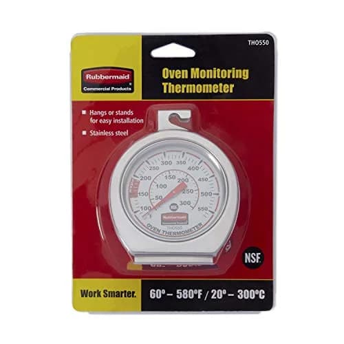 Rubbermaid Commercial Products Stainless Steel Oven Thermometer 60-580°F (20-300°C) | NSF Certified thumbnail 4