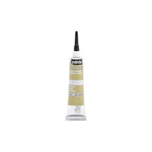 Pebeo Vitrail Cerne Relief Dimensional Paint 20ml (0.68 Fl Oz) Pale Gold | Water-Based Outliner for Glass & Metal thumbnail 1