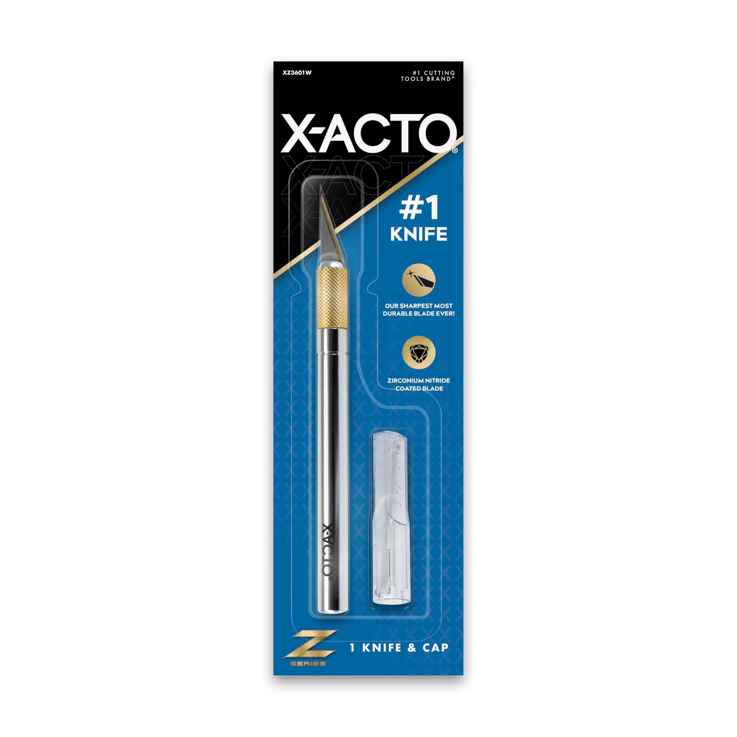 X-Acto Z-Series #1 Precision Utility Knife with #11 Blade & Safety Cap | Sharp, Durable, Lightweight Aluminum Handle