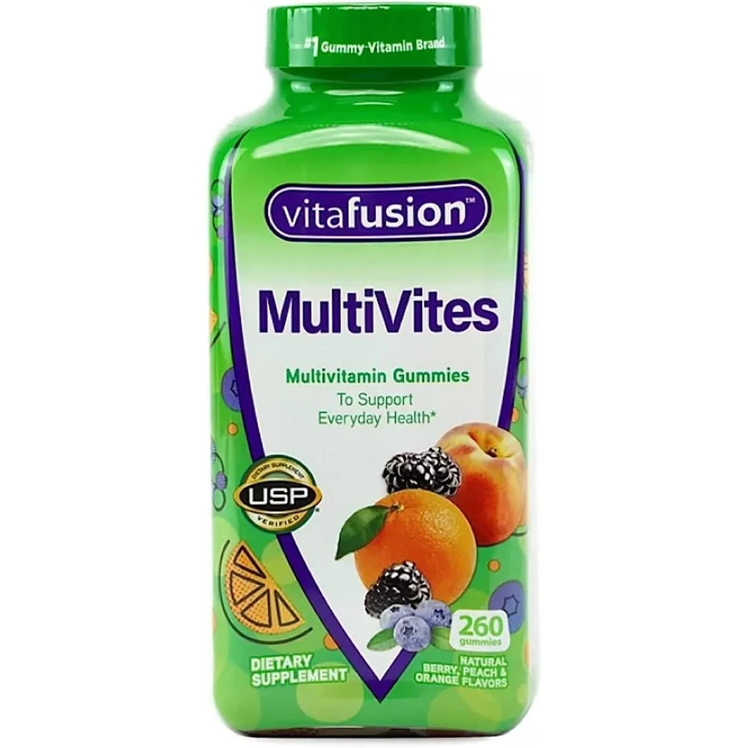 Vitafusion MultiVites Gummy Vitamins for Adults - 250 Count (Pack of 1) | Essential Daily Formula with 100% Folic Acid — Gummy