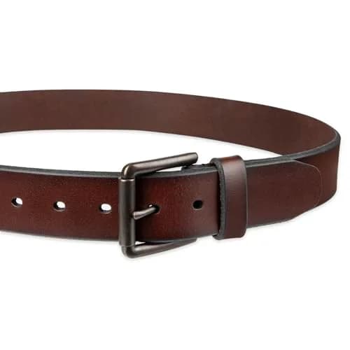 Dockers Men's Casual Leather Belt 34 | Classic Top Grain Leather, Silver Buckle thumbnail 3