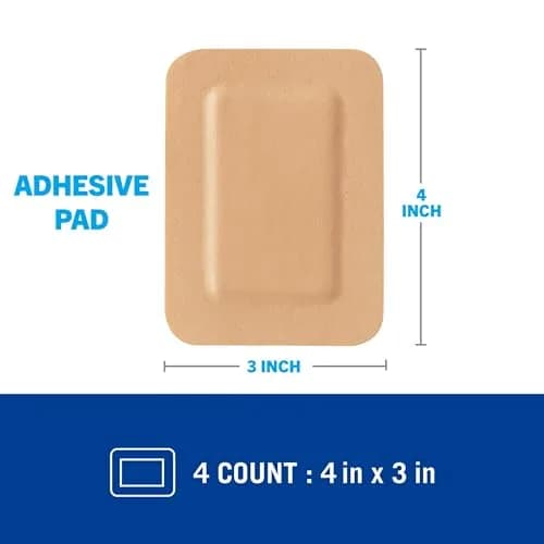 Nexcare Waterproof Adhesive Gauze Pad, One Size | Cushioned, Water-Resistant Wound Cover thumbnail 2