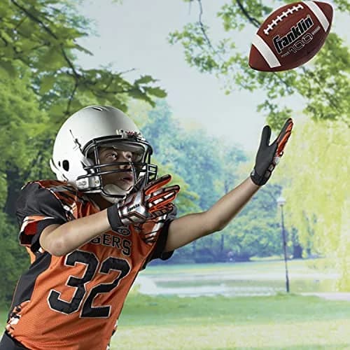 Franklin Sports Grip-Rite 100 Junior Football | Official Junior Size 10" x 6" Rubber Ball thumbnail 7