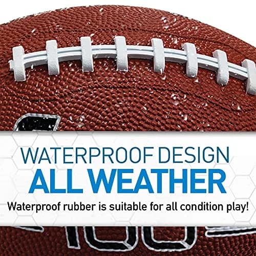 Franklin Sports Grip-Rite 100 Junior Football | Official Junior Size 10" x 6" Rubber Ball thumbnail 3