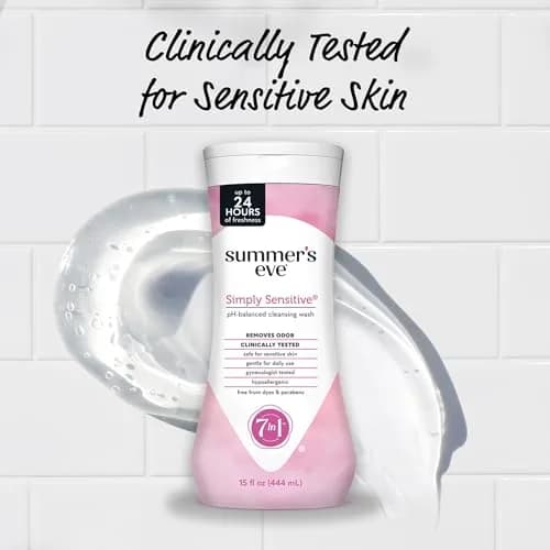 Summer's Eve Simply Sensitive Daily Feminine Wash 443ml (15 Fl Oz) | pH-Balanced for Gentle Daily Cleansing thumbnail 4