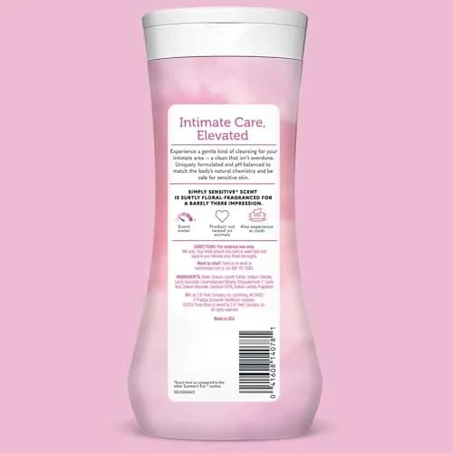 Summer's Eve Simply Sensitive Daily Feminine Wash 443ml (15 Fl Oz) | pH-Balanced for Gentle Daily Cleansing thumbnail 7