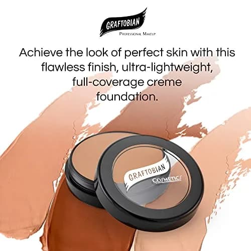 Graftobian HD Glamour Crème Foundation 0.5oz (14.17 g) | Weightless Full Coverage Makeup for All Skin Types thumbnail 2