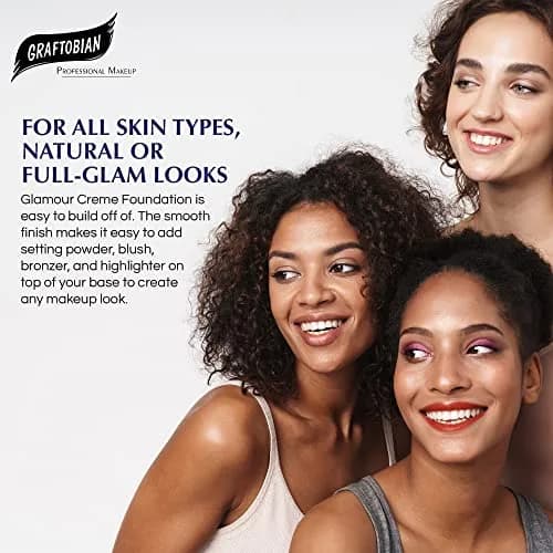 Graftobian HD Glamour Crème Foundation 0.5oz (14.17 g) | Weightless Full Coverage Makeup for All Skin Types thumbnail 3