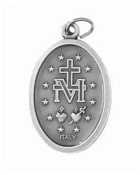 bomap Miraculous Medal - 10 Pack, Silver, Classic, Religious, Devotional | Oxidised Our Lady Medal, 2.2cm thumbnail 3