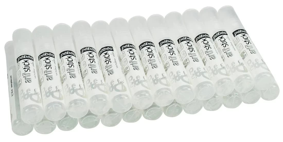 Pebeo Arti'Stick Set of 25 Empty Applicator Tubes | Refillable, Small Hand Size, Classroom Use - main product image