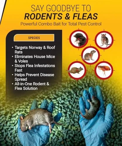 Kaput Combo Bait Pellets 2 Oz Pack of 250 | Effective Rodent & Flea Pest Control thumbnail 3