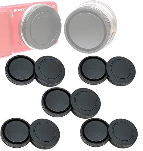 Fotasy E Mount Rear Lens Cap & Body Cap 5-Pack | Protects Sensor & Lenses from Dust & Scratches thumbnail 1