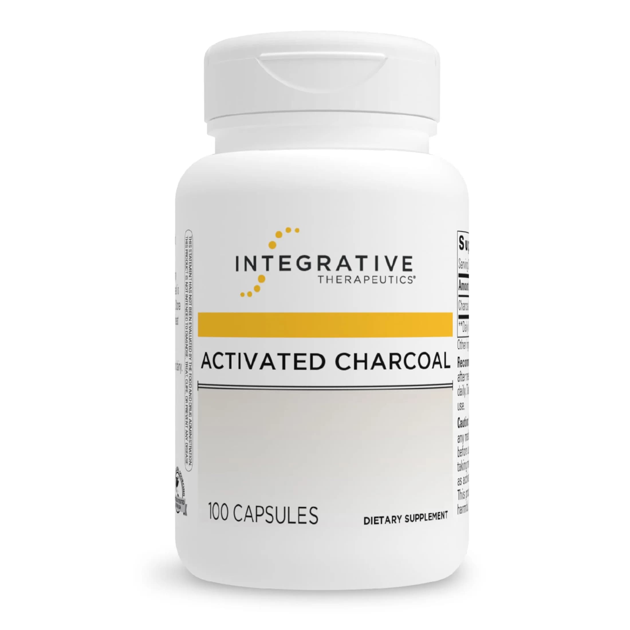 Integrative Therapeutics Activated Charcoal Capsules | 100 Count (50 Servings) Digestive & Gut Health Support