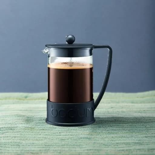 Bodum Brazil French Press Coffee Maker 1.5L (51oz) | Borosilicate Glass & Stainless Steel, Black thumbnail 6