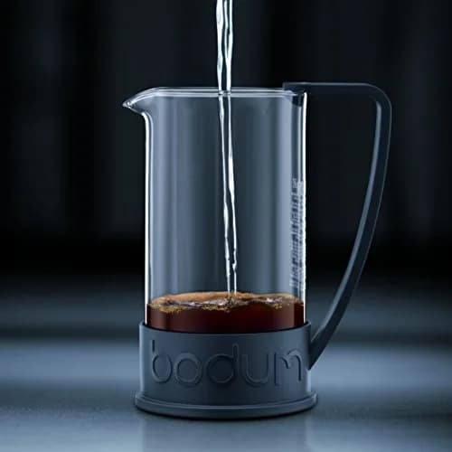 Bodum Brazil French Press Coffee Maker 1.5L (51oz) | Borosilicate Glass & Stainless Steel, Black thumbnail 3
