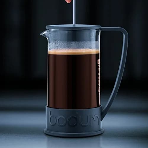 Bodum Brazil French Press Coffee Maker 1.5L (51oz) | Borosilicate Glass & Stainless Steel, Black thumbnail 4