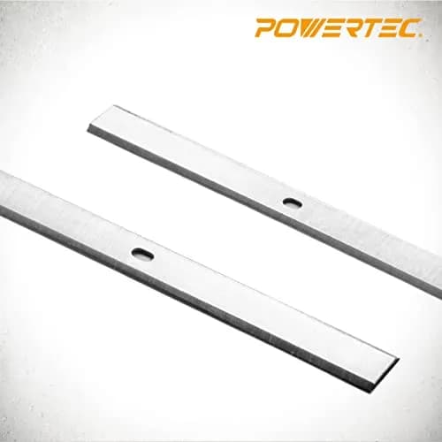 POWERTEC 13-1/8 Inch HSS Planer Blades (2-Pack, 333mm x 12mm x 1.5mm) | Premium Woodworking Replacement Knives thumbnail 2