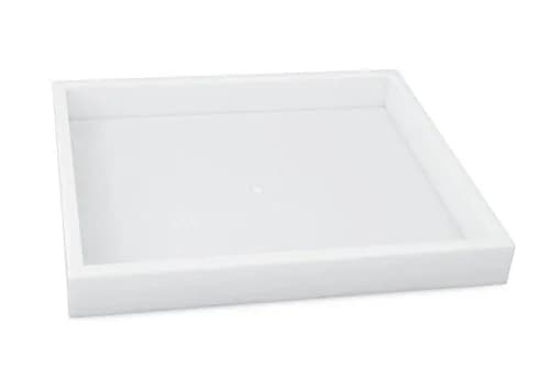 Jewelry Displays & Boxes White Stackable Jewelry Tray 1/2 Size 20cm (7.5" W x 8.5" D x 1" H) | Minimalist Plastic Organizer thumbnail 1