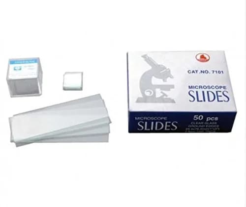 AmScope Microscope Slides & Cover Slips 50/100 Count | Optical Glass, Factory-Sealed — Clear