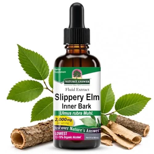 Nature's Answer Slippery Elm Extract 2000 mg | Supports Digestion & Skin, 2 fl oz (60 ml) thumbnail 1