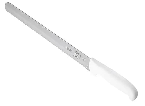 Mercer Culinary Ultimate White, 11 Inch Slicer Wavy Edge | High-Carbon Japanese Steel Kitchen Knife thumbnail 1