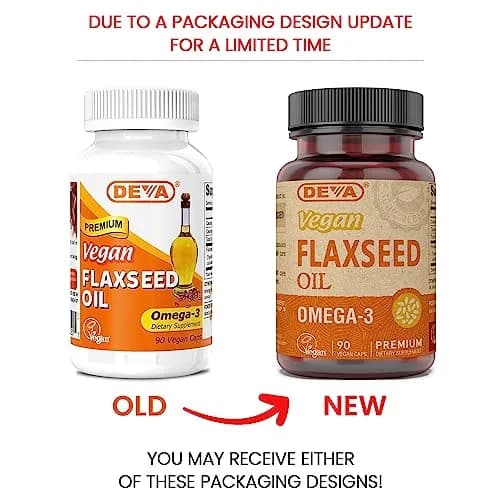 DEVA Vegan Flaxseed Oil - 90 Vcaps | Organic, Cold-Pressed Omega-3 Supplement for Vegetarians thumbnail 2