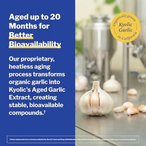 Kyolic Aged Garlic Extract Cholesterol Health Formula 104, 200 Capsules | Supports Healthy Cholesterol Levels & Cardiovascular Health thumbnail 6