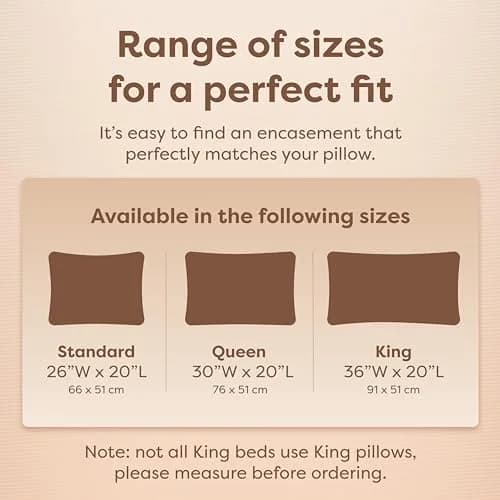 Hospitology Products Hypoallergenic Pillow Encasement Set of 2 - Standard 52cm x 66cm | Waterproof & Breathable thumbnail 6