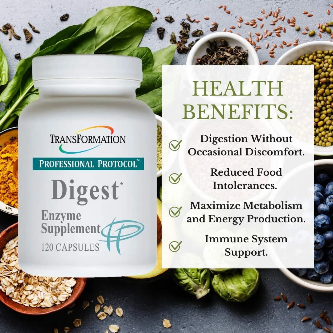 TRANSFORMATION Genesis of Good Health Enzyme - Digestive & Immune Support, 120 Capsules | Aids Lipid Digestion & Pancreas Performance - main product image
