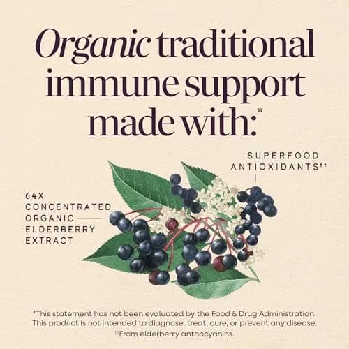 Nature's Way Sambucus Organic Elderberry Syrup 118ml (4 Fl Oz) | Traditional Immune Support thumbnail 3