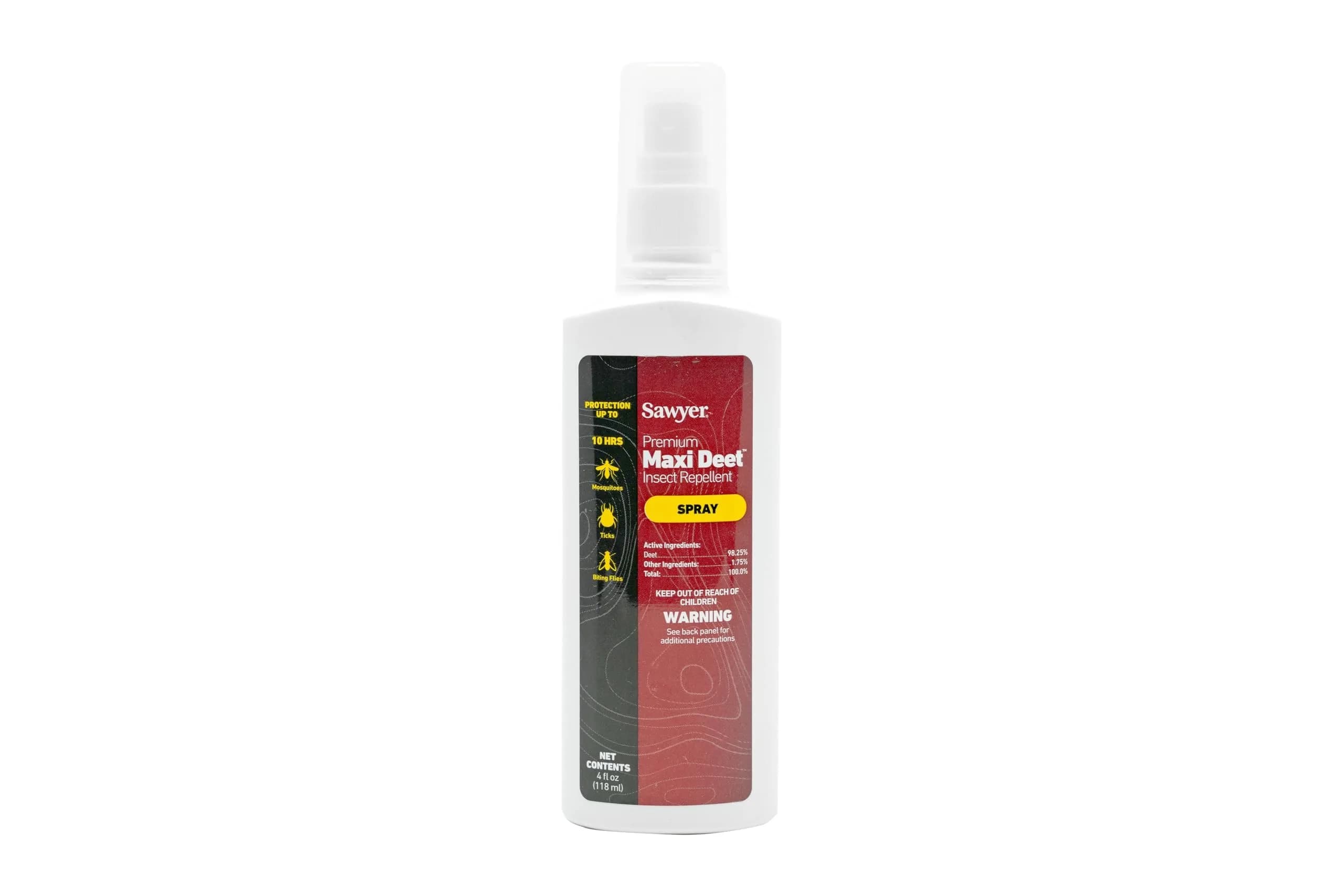 Sawyer Products Maxi DEET Insect Repellent Pump Spray 118ml (4 Fl Oz) | 10 Hours Protection Against Mosquitoes, Ticks, Fleas - main product image
