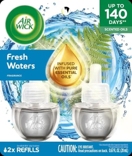 Air Wick Plug In Refills Fresh Waters Scented Oil 2ct | Infused with Essential Oils thumbnail 2