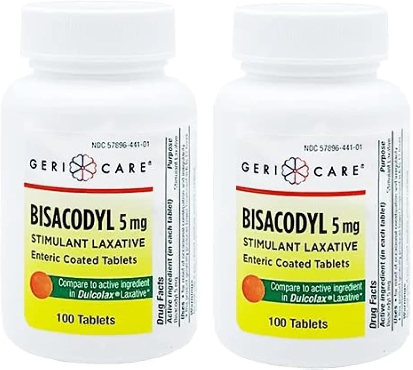 GeriCare Bisacodyl 5 mg Coated Tablet | Gentle Overnight Constipation Relief | 200 Count - main product image