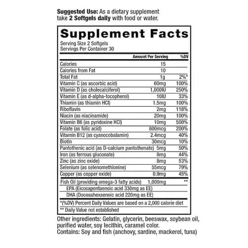 Nephroceuticals ProRenal+D with Omega-3 Fish Oil 180 Softgels thumbnail 2