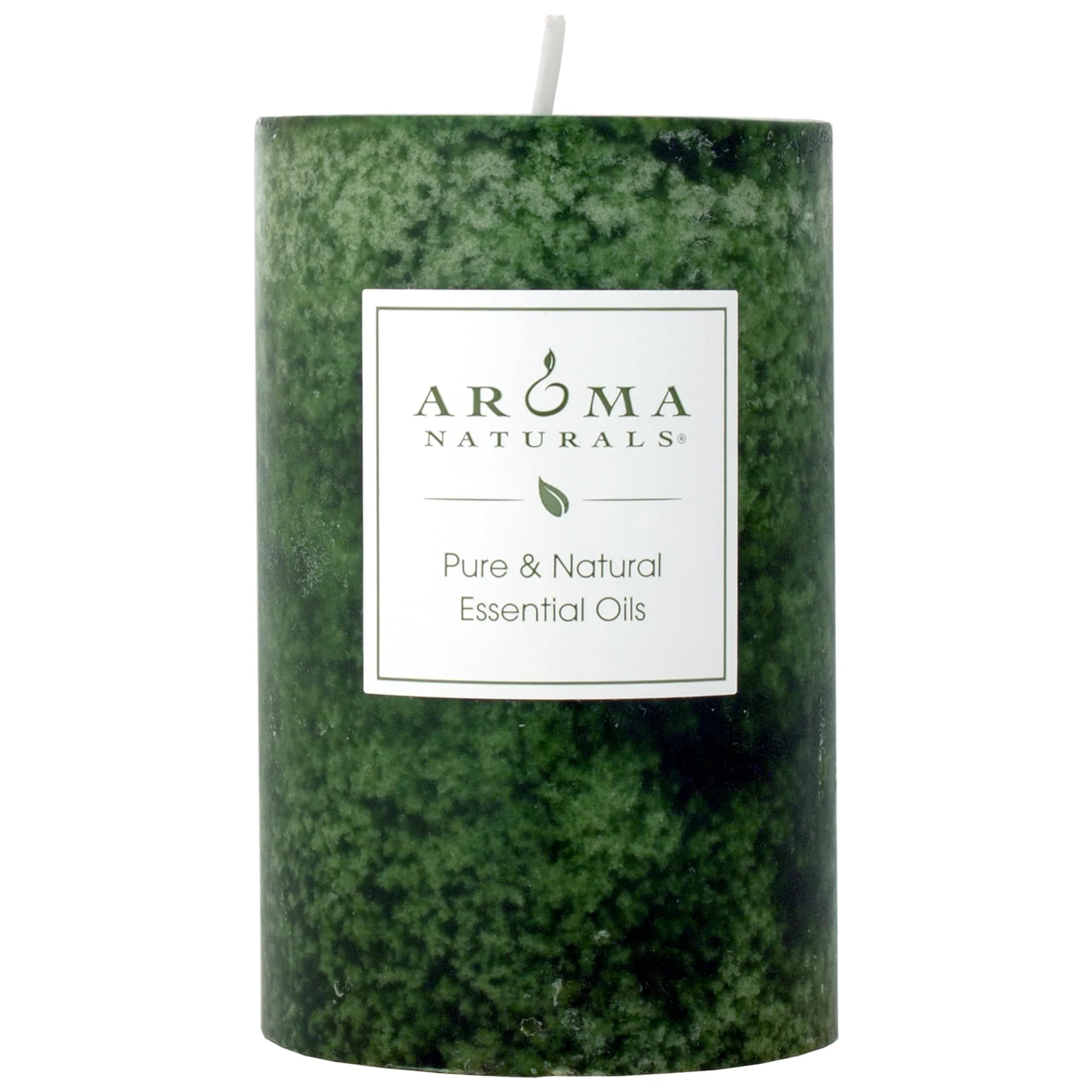 Aroma Naturals Holiday Juniper, Spruce & Basil Pillar Candle 6.35cm x 10.16cm | Fresh Forest Scented Candle