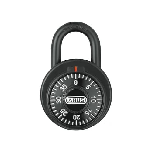 ABUS 78/50 KC 2-Inch Locker Dial Combination Padlock, Black | 3-Digit Resettable Lock for Gym & School thumbnail 1