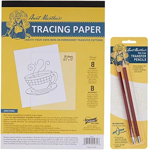 Aunt Martha's Create Your Own Iron-On Pattern Kit,Yellow,8 inch x 11 inch | DIY fabric art thumbnail 2