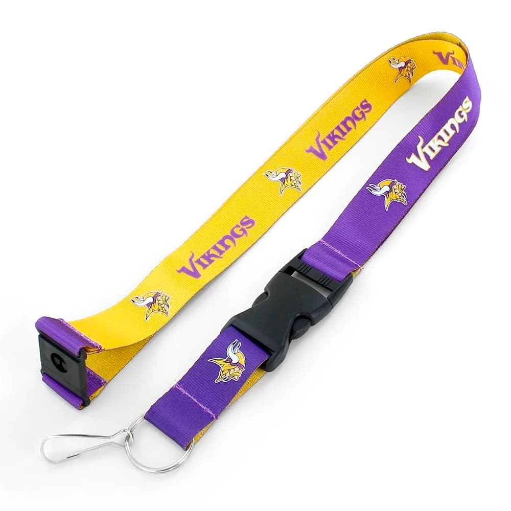 aminco NFL Minnesota Vikings Reversible Lanyard, Team Colors, 24-inch Length | Show Your Team Pride Anywhere - main product image