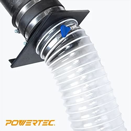 POWERTEC 4" x 10' Dust Collection Hose | 101.6mm (4") x 3.05m (10') Flexible PVC Hose for Woodworking Dust Systems thumbnail 5
