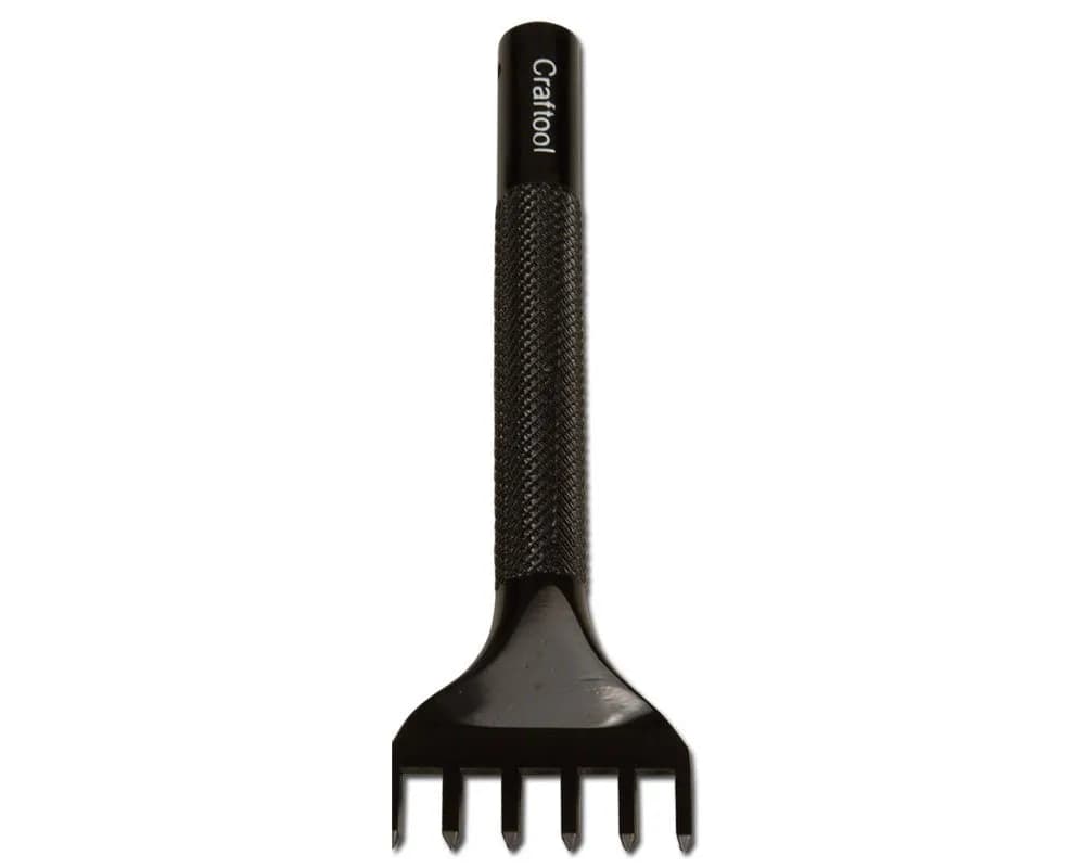 Tandy Leather Craftool Pro Line Diamond Stitching Chisel 6 Prong 2mm (0.08 in) | Precision Leather Tool — 6 Prong
