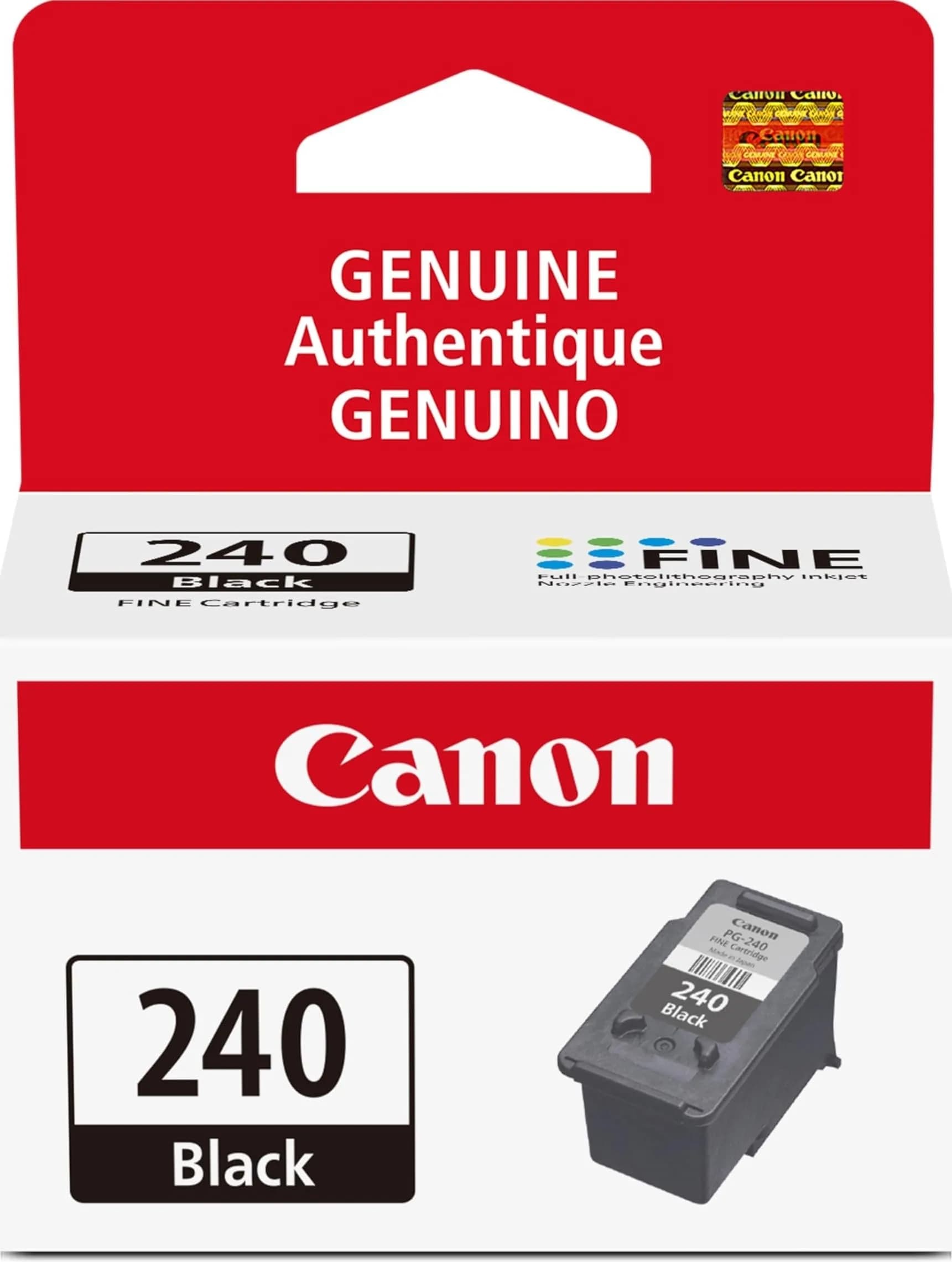Canon PG-240 Genuine Black Ink Cartridge | Pigment Black Ink - main product image