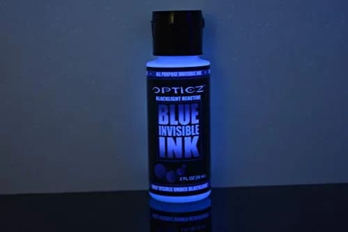 Opticz Invisible Blue UV Blacklight Reactive Ink 59ml (2 Fl Oz) | Glows Bright Blue Under Blacklight thumbnail 4