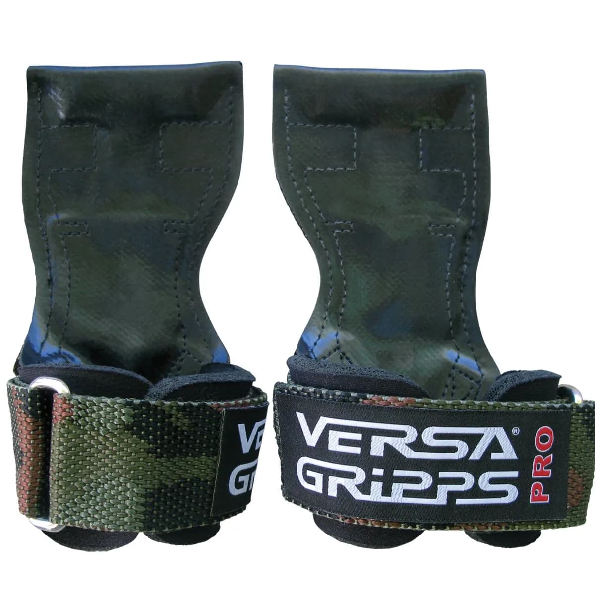 Versa Gripps PRO Wrist Straps M/L 16cm (6.3in) | USA-Made Weightlifting Grip Support — Camouflage / Reg/Large: 7-1/8" to 8"