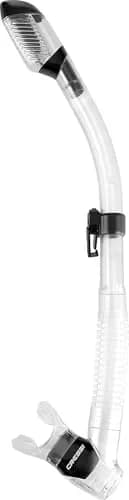 CRESSI Supernova Dry Snorkel Clear/Black | Wide Elliptical Bore for Easier Breathing thumbnail 1
