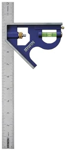 IRWIN Combination Square, 12-inch (30.48 cm) with 45-90 Degree Marking & Stainless Steel Blade | Precision Layout Tool thumbnail 1