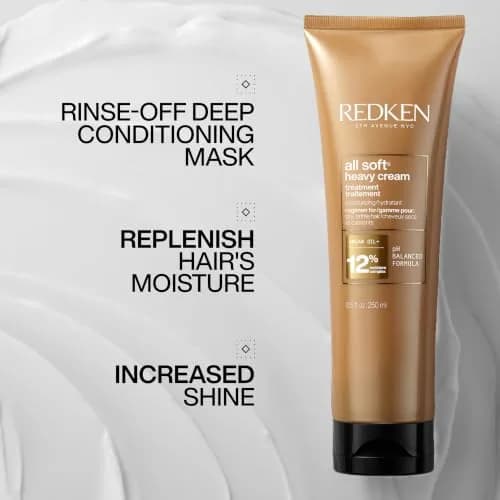 Redken All Soft Heavy Cream Mask Treatment 8.5 Fl Oz | Moisturizing Deep Conditioner for Dry Hair with Argan Oil thumbnail 5