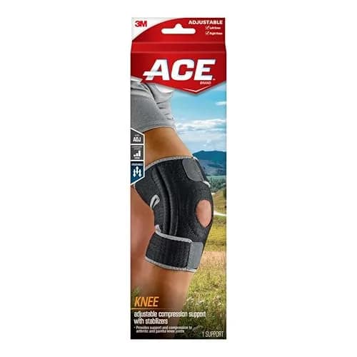ACE Brand Adjustable Knee Brace with Side Stabilizers & Compression 1 Unit | Orthopedic Brace for Arthritis & Joint Pain thumbnail 2