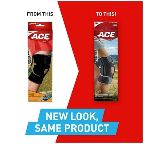 ACE Brand Adjustable Knee Brace with Side Stabilizers & Compression 1 Unit | Orthopedic Brace for Arthritis & Joint Pain thumbnail 3