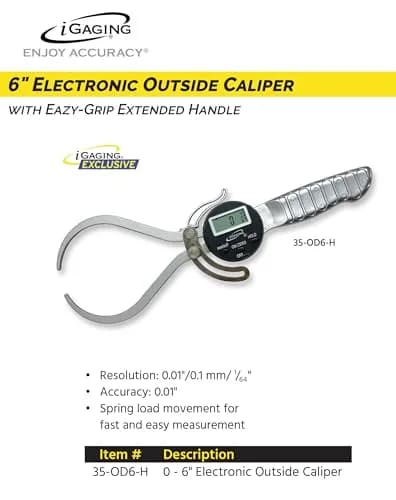 iGaging Digital Outside Caliper 150mm (6 inches) | Precision Measurement Tool thumbnail 2