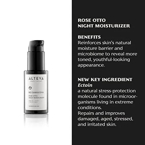 Alteya Organic Night Moisturizer 1.7 Fl Oz | Organic Bulgarian Rose Oil Night Cream for Skin Repair thumbnail 3